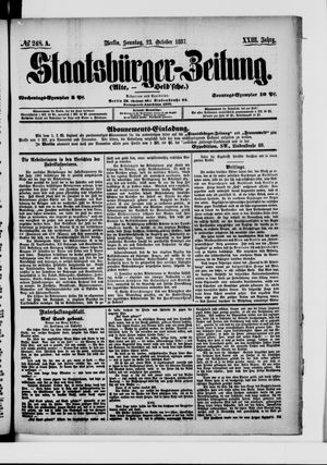Staatsbürger-Zeitung on Oct 23, 1887