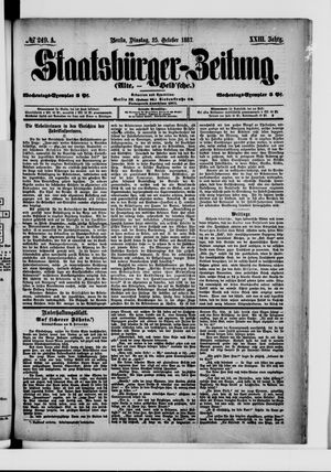 Staatsbürger-Zeitung vom 25.10.1887