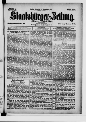 Staatsbürger-Zeitung vom 01.11.1887