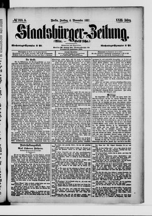 Staatsbürger-Zeitung on Nov 4, 1887
