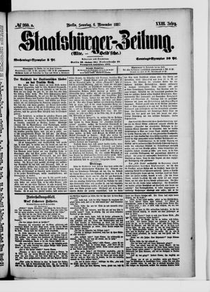 Staatsbürger-Zeitung vom 06.11.1887