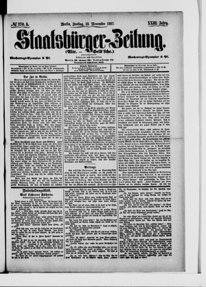 Staatsbürger-Zeitung vom 18.11.1887