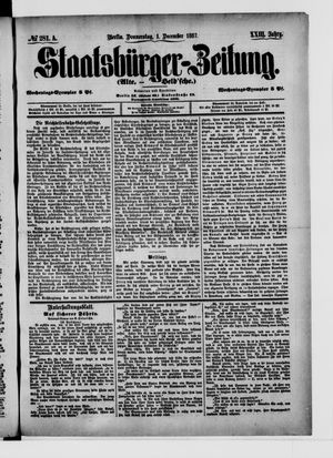 Staatsbürger-Zeitung vom 01.12.1887