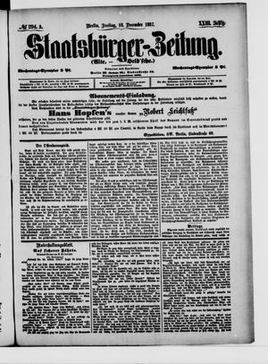 Staatsbürger-Zeitung vom 16.12.1887