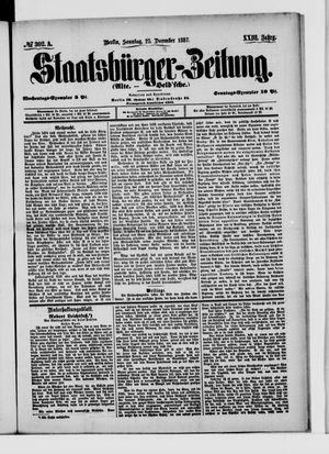 Staatsbürger-Zeitung vom 25.12.1887