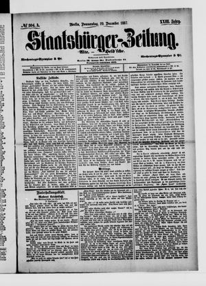 Staatsbürger-Zeitung vom 29.12.1887