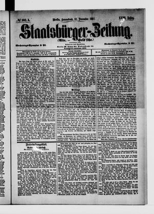 Staatsbürger-Zeitung vom 31.12.1887