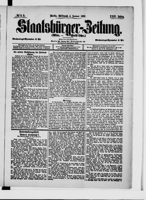 Staatsbürger-Zeitung on Jan 4, 1888