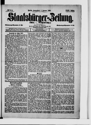 Staatsbürger-Zeitung vom 07.01.1888