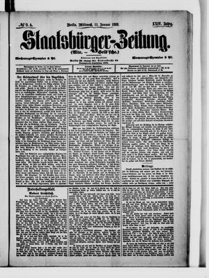 Staatsbürger-Zeitung vom 11.01.1888