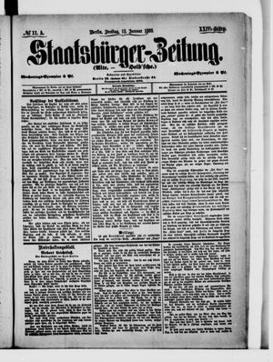 Staatsbürger-Zeitung vom 13.01.1888