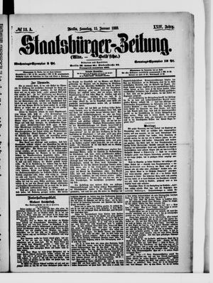 Staatsbürger-Zeitung vom 15.01.1888