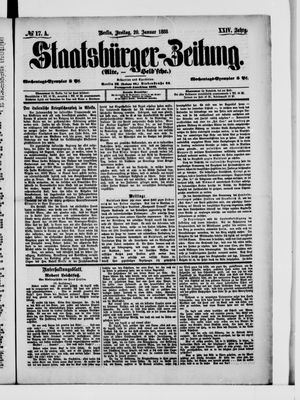 Staatsbürger-Zeitung vom 20.01.1888