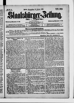 Staatsbürger-Zeitung on Jan 26, 1888