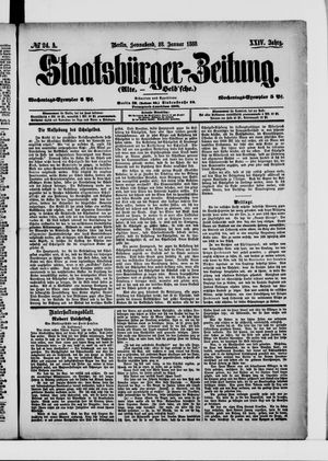 Staatsbürger-Zeitung on Jan 28, 1888
