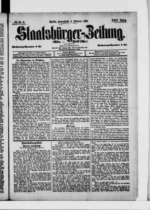 Staatsbürger-Zeitung vom 04.02.1888