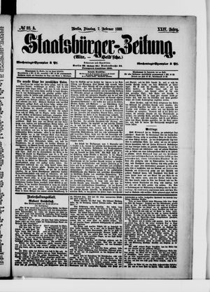 Staatsbürger-Zeitung vom 07.02.1888