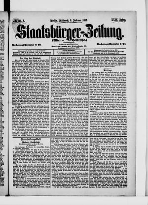 Staatsbürger-Zeitung vom 08.02.1888