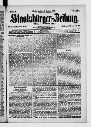 Staatsbürger-Zeitung vom 10.02.1888