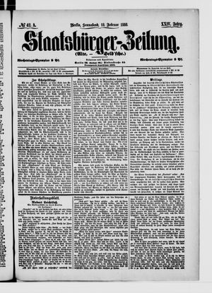 Staatsbürger-Zeitung vom 18.02.1888