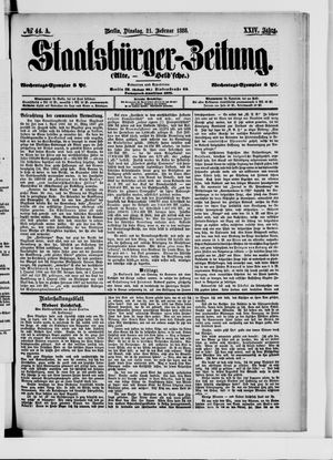 Staatsbürger-Zeitung vom 21.02.1888