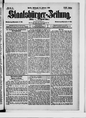 Staatsbürger-Zeitung vom 22.02.1888
