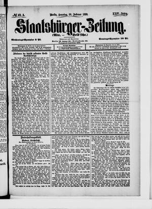 Staatsbürger-Zeitung vom 26.02.1888