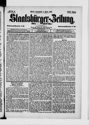 Staatsbürger-Zeitung vom 03.03.1888