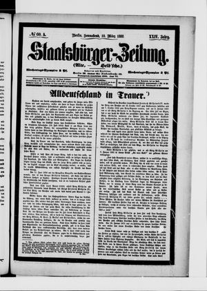 Staatsbürger-Zeitung vom 10.03.1888