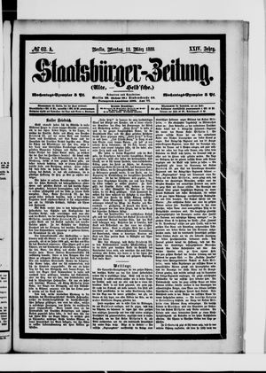 Staatsbürger-Zeitung vom 12.03.1888