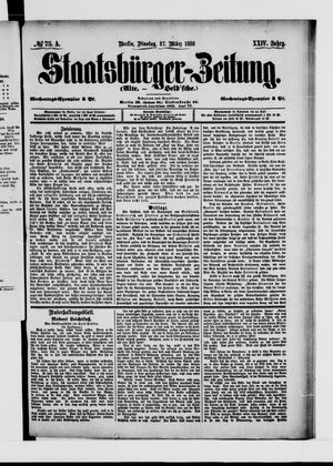 Staatsbürger-Zeitung vom 27.03.1888