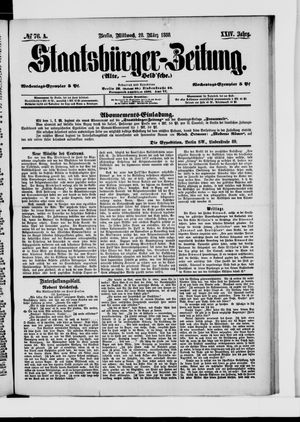 Staatsbürger-Zeitung vom 28.03.1888