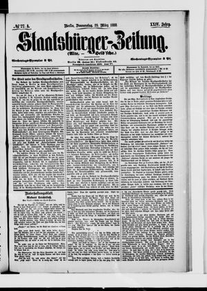 Staatsbürger-Zeitung vom 29.03.1888