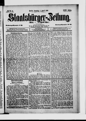 Staatsbürger-Zeitung vom 01.04.1888