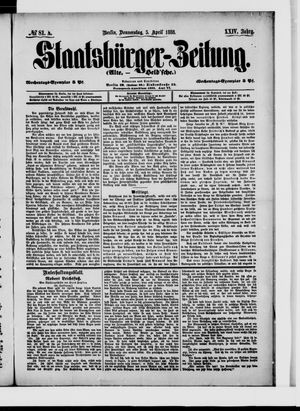 Staatsbürger-Zeitung vom 05.04.1888