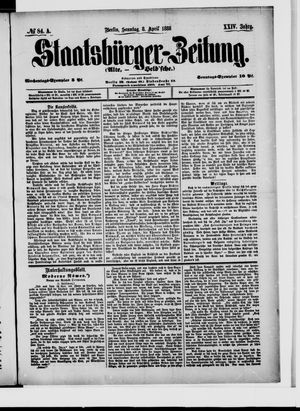 Staatsbürger-Zeitung vom 08.04.1888