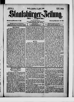 Staatsbürger-Zeitung vom 15.04.1888