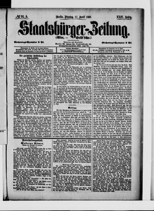 Staatsbürger-Zeitung vom 17.04.1888