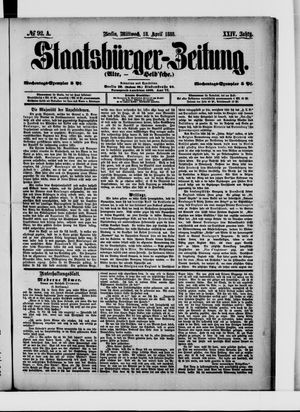 Staatsbürger-Zeitung vom 18.04.1888