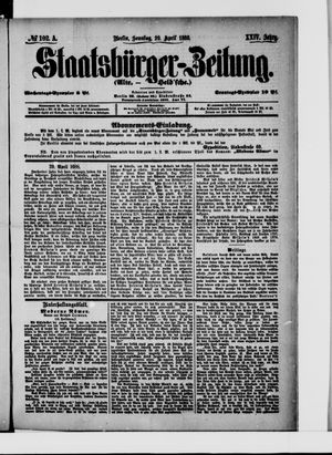 Staatsbürger-Zeitung vom 29.04.1888