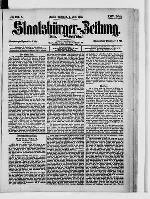 Staatsbürger-Zeitung vom 02.05.1888