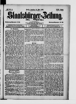 Staatsbürger-Zeitung vom 20.05.1888