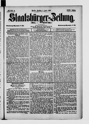Staatsbürger-Zeitung vom 01.06.1888
