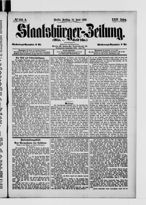 Staatsbürger-Zeitung vom 15.06.1888