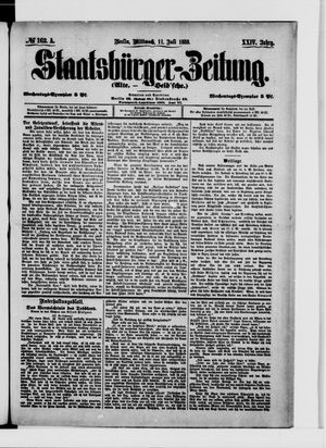 Staatsbürger-Zeitung vom 11.07.1888