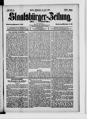 Staatsbürger-Zeitung vom 18.07.1888