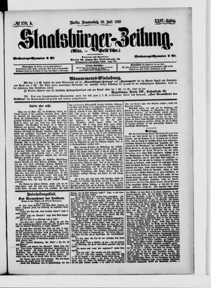 Staatsbürger-Zeitung vom 26.07.1888