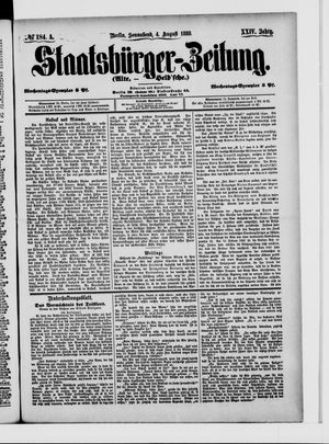 Staatsbürger-Zeitung vom 04.08.1888