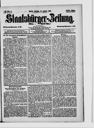 Staatsbürger-Zeitung vom 10.08.1888