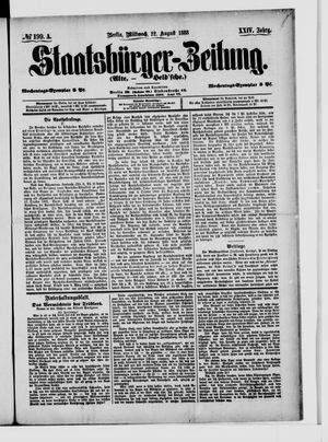 Staatsbürger-Zeitung vom 22.08.1888